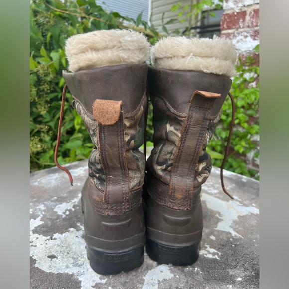 SOREL Kaufman Mens Steel Shank Wool Lined Boots Size 9 Made USA Camouflage main image 10
